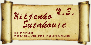 Miljenko Šutaković vizit kartica